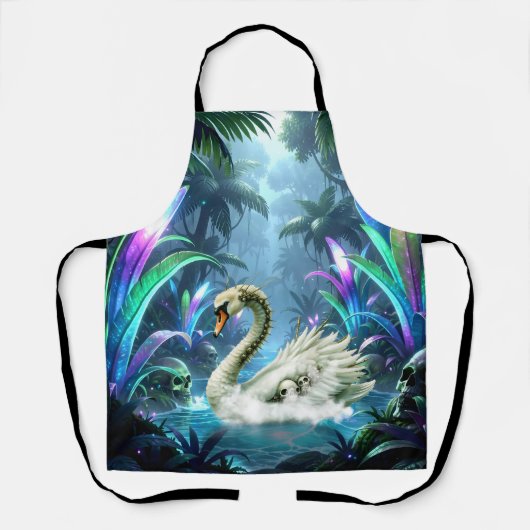 Tablier Le Cygne des Eaux Oubliées.  (Recto)