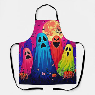 Tablier Le design de la fête d'Halloween de Neon Ghosts