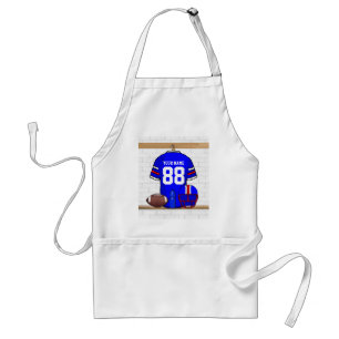 Tablier Le football rouge blanc bleu personnalisé Jersey