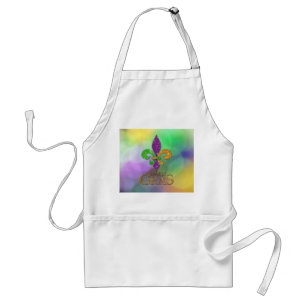 Tablier Le gre festif de SlipperyJoe thème Mardi Gras viol