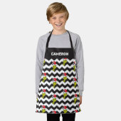 Tablier Le Grinch | Motif Chevron Black & White Holiday (Porté)