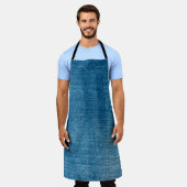 Tablier Le jean bleu texture gros plan. jean denim bleu (Porté)