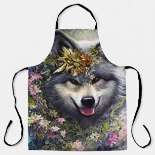 Tablier Le loup dans les bois