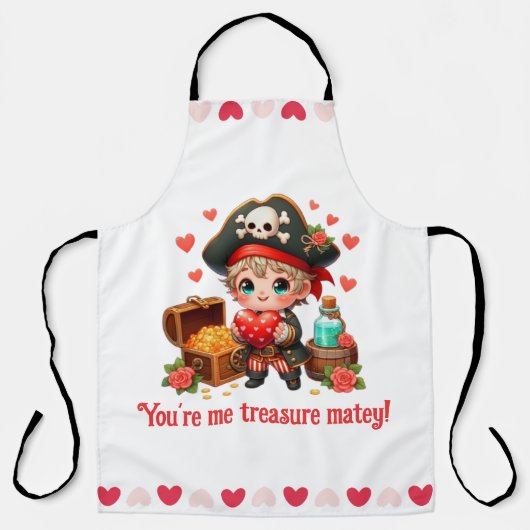 Tablier Le magnifique pirate de la Saint Valentin (Recto)