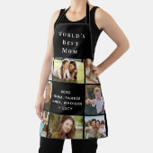 Tablier Le meilleur collage photo de maman du monde noir (Insitu)