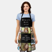 Tablier Le meilleur collage photo de tante du monde noir (Porté)