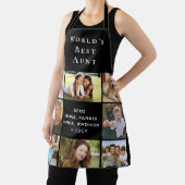 Tablier Le meilleur collage photo de tante du monde noir (Insitu)