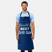 Tablier Le meilleur grill du monde Citation Blue Homme's L (Porté)