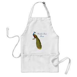 Tablier Le meilleur Peacock Art Apron de maman du monde