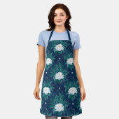 Tablier Le Motif blanc Lotus Midnight Lotus (Porté)