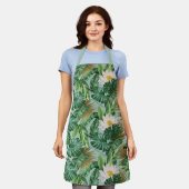 Tablier Le Motif blanc Lotus Tropical Canopy (Porté)