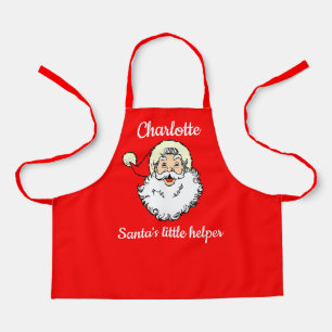 Tablier Le nom de l'enfant Père Noël Helper Baking with