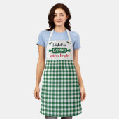 Tablier Le Nom Vert Est De Baking Spiritueux Noël (Porté)