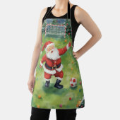 Tablier Le Père Noël joue au football champ de Noël (Insitu)