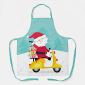Tablier Le Père Noël sur son cyclone (Recto)