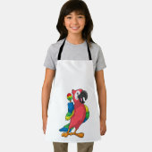 Tablier Le perroquet à la musique avec Maracas (Insitu)