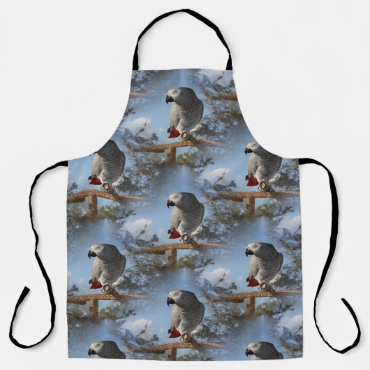 Tablier Le perroquet gris d'Afrique (Recto)