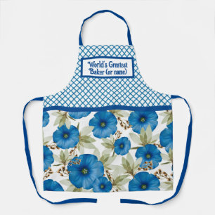Tablier Le plus grand Baker - Blue Morning Glories