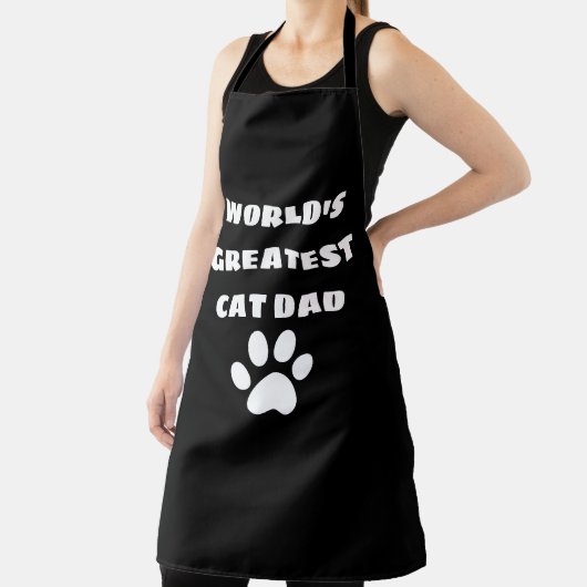 Tablier Le plus grand chat du monde personnalisé papa text (Insitu)