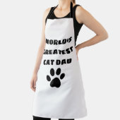 Tablier Le plus grand chat papa du monde texte personnalis (Insitu)