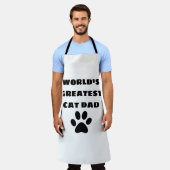 Tablier Le plus grand chat papa du monde texte personnalis (Porté)