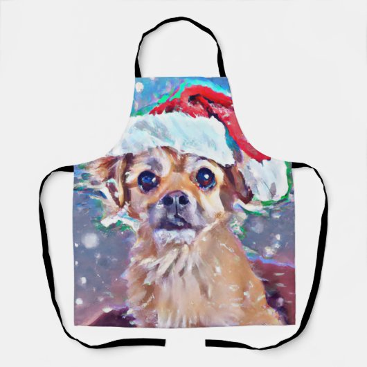 Tablier Le plus mignon chien de Noël jamais vu ! (Recto)