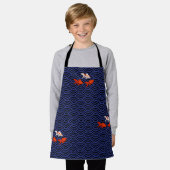 Tablier Le poisson rouge fantastique sur la vague de Seiga (Porté)