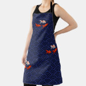 Tablier Le poisson rouge fantastique sur la vague de Seiga (Insitu)