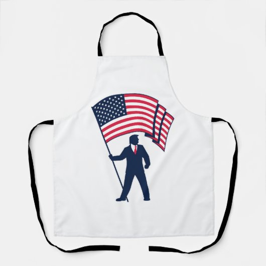 Tablier Le président Trump porte le drapeau des États-Unis (Recto)