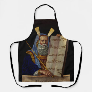 Tablier Le prophète Moïse avec les tablettes de la loi