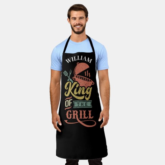 Tablier Le Roi Du Grill, Parti Du Barbecue (Porté)