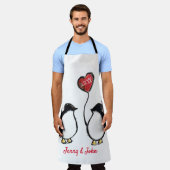 Tablier Le rubis Penguin 40ème ou tout autre anniversaire  (Porté)