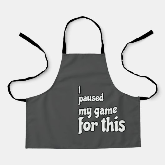 Tablier Le sacrifice de Gamer : 'J'ai mis ma partie en pau (Recto)