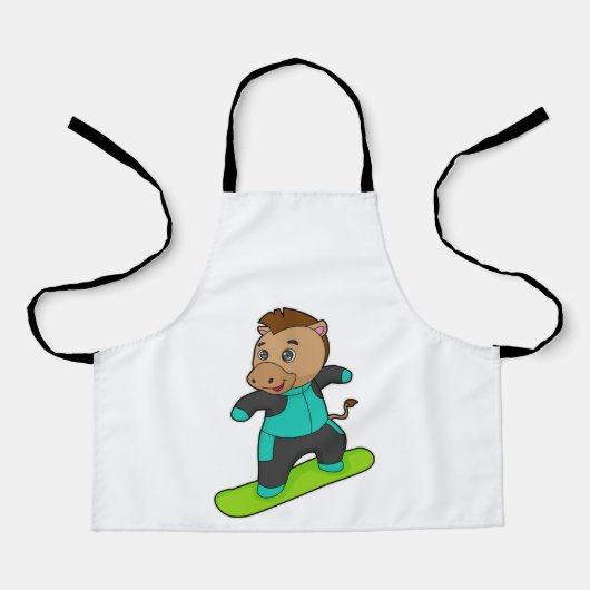 Tablier Le snowboarder de Horse (Recto)