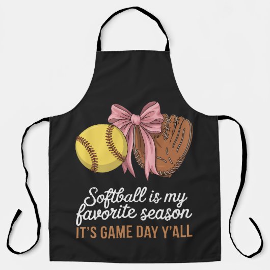 Tablier Le softball est ma saison préférée (Recto)
