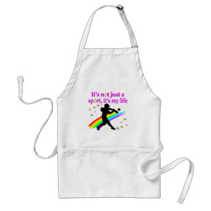 TABLIER LE SOFTBALL ROSE ÉLÉGANT EST MA VIE