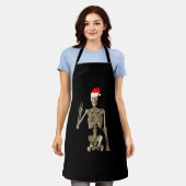 Tablier Le squelette chillonne avec son signe de paix (Porté)