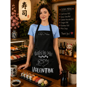 Tablier Le Sushi Est Ma Saint Valentin