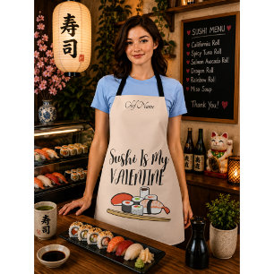 Tablier Le Sushi Est Ma Saint Valentin, Le Sushi