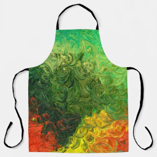 Tablier le tableau peint à l'huile. Peinture à l'huile arr