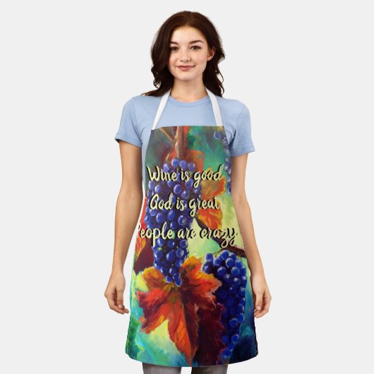 Tablier Le vin est bon (Porté)