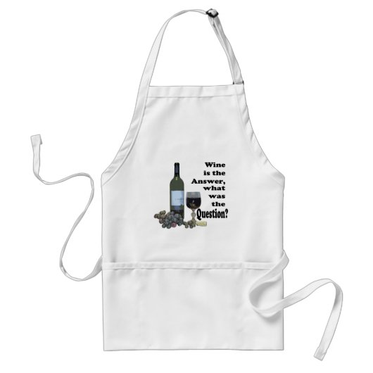 Tablier Le vin est la réponse, ce qui était la question ? (Devant)