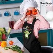 Tablier Leap Année Cute Happy Frog Moderne Typographie Vin