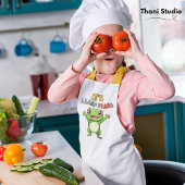 Tablier Leap Année Cute Happy Frog Moderne Typographie Vin