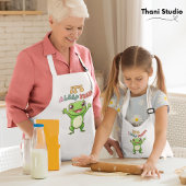 Tablier Leap Année Cute Happy Frog Moderne Typographie Vin