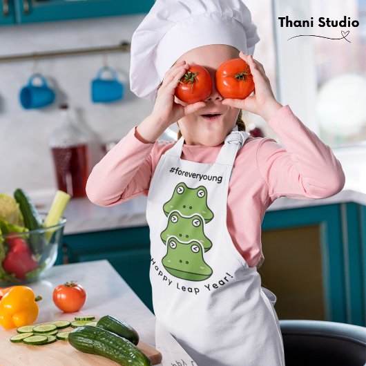 Tablier Leap Year Forever Young 3 Frogs 29 févr.