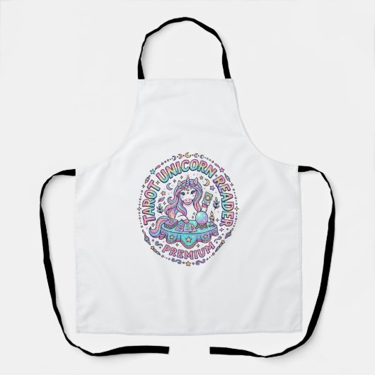 Tablier Lecteur de Tarot Licorne Premium Impression Drôle (Recto)