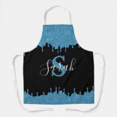 Tablier Lecteurs de Parties scintillant turquoise de Monog (Recto)