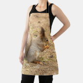 Tablier L'écureuil mignon mange une photo de noix (Insitu)