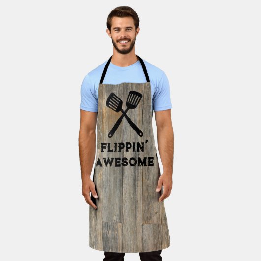 Tablier Léger et léger Rustic Wood grain, flippin impressi (Porté)